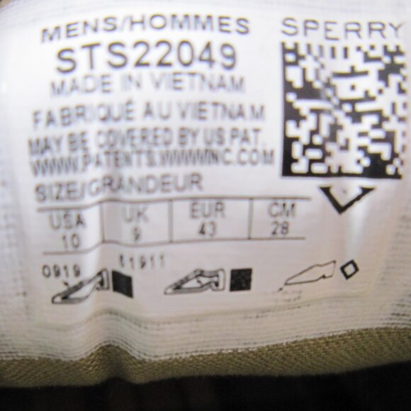 SPERRY Top-Sider Mens Canvas Shoes Light Brown Size 10 - Picture 2 of 14